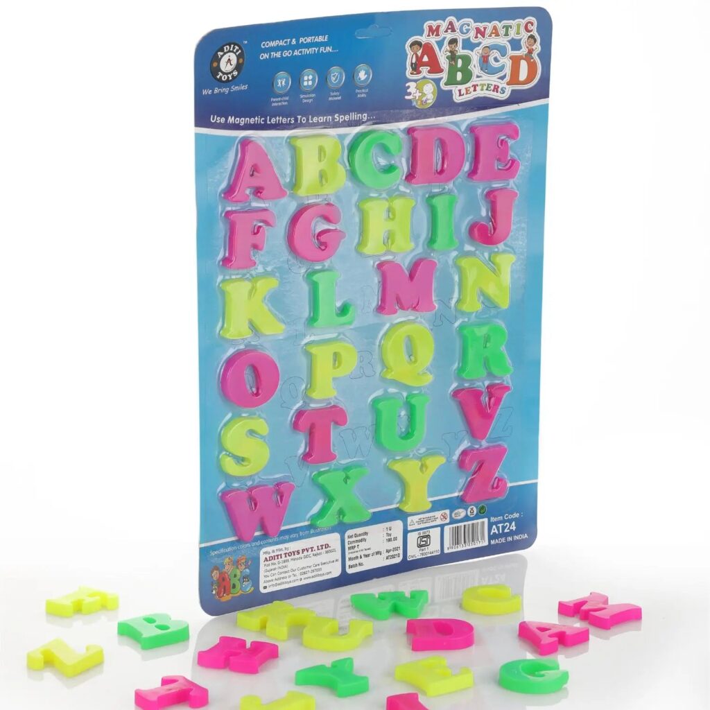 Chanak Colourful Magnetic ABCD Alphabet Card For Learning