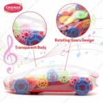 Chanak Transparent 3D Gear Car for Kids (Red)