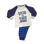 CUCUMBER Baby 100% Cotton Dark Navy Full Sleeves Suit(Dress).IT is A 2 - PC. Set, Contains A Pair OOF T-Shirt & Legging !!