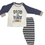 CUCUMBER Baby 100% Cotton Navy Full Sleeves Suit(Dress).IT is A 2 - PC. Set, Contains A Pair OOF T-Shirt & Legging !!