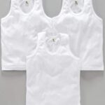 CUCUMBER Baby (Boys & Girls) 100% Cotton Basic White Vest. Its A Pack of 3 Pcs.