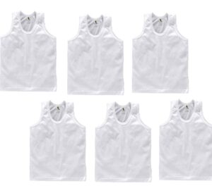 CUCUMBER Baby (Boys & Girls) 100% Cotton Basic White Vest. Its A Pack of 6 Pcs.
