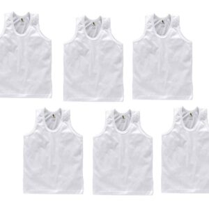 CUCUMBER Baby (Boys & Girls) 100% Cotton Basic White Vest. Its A Pack of 6 Pcs.