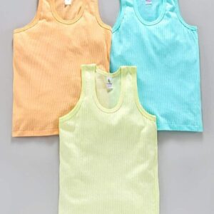 CUCUMBER Baby (Boys & Girls) 100% Cotton Multicolour Vest. Its A Pack of 3 Pcs. of Three
