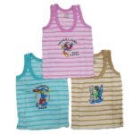 CUCUMBER Baby (Boys & Girls) 100% Cotton Multicolour Vest. Its A Pack of 3 Pcs. of Three