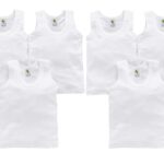 CUCUMBER Presents Unisex White Color Pure Cotton Vest for Baby Pack of 6