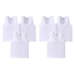 CUCUMBER Unisex Pure Cotton Sleeveless U-Neck Vest for Kids