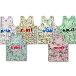 CUCUMBER Vest for Baby Boys & Baby Girls Pure Cotton (Multicolor) (Pack of 6)