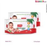LUVLAP Moisturizing Wipes Aloe Vera And Vitamin-E -2 Pack - 72pcs each