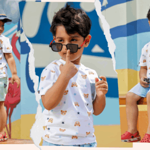 TEDDY BEAR ALLOVER T-SHIRT & PANT (KF-647)