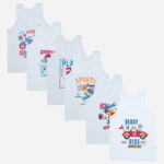 Bodycare Boys Cotton Vest Round Neck Sleeveless Solid Pack Of 6