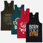 Bodycare Boys Round Neck Sleeveless Vest Pack Of 4