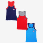 Bodycare Boys Vest Round Neck Sleeveless Pack Of 3 - Assorted