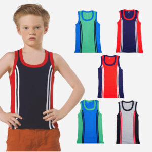 Bodycare Boys Vest Round Neck Sleeveless Pack Of 5-Assorted