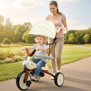 R for Rabbit Tiny Toes Karizma Tricycle for Kids with Light & Music, Parental Control, EVA Wheels, Foldable Footrest, Comfy Seat with Backrest, Baby Trike Cycle for 2-5 Years,...