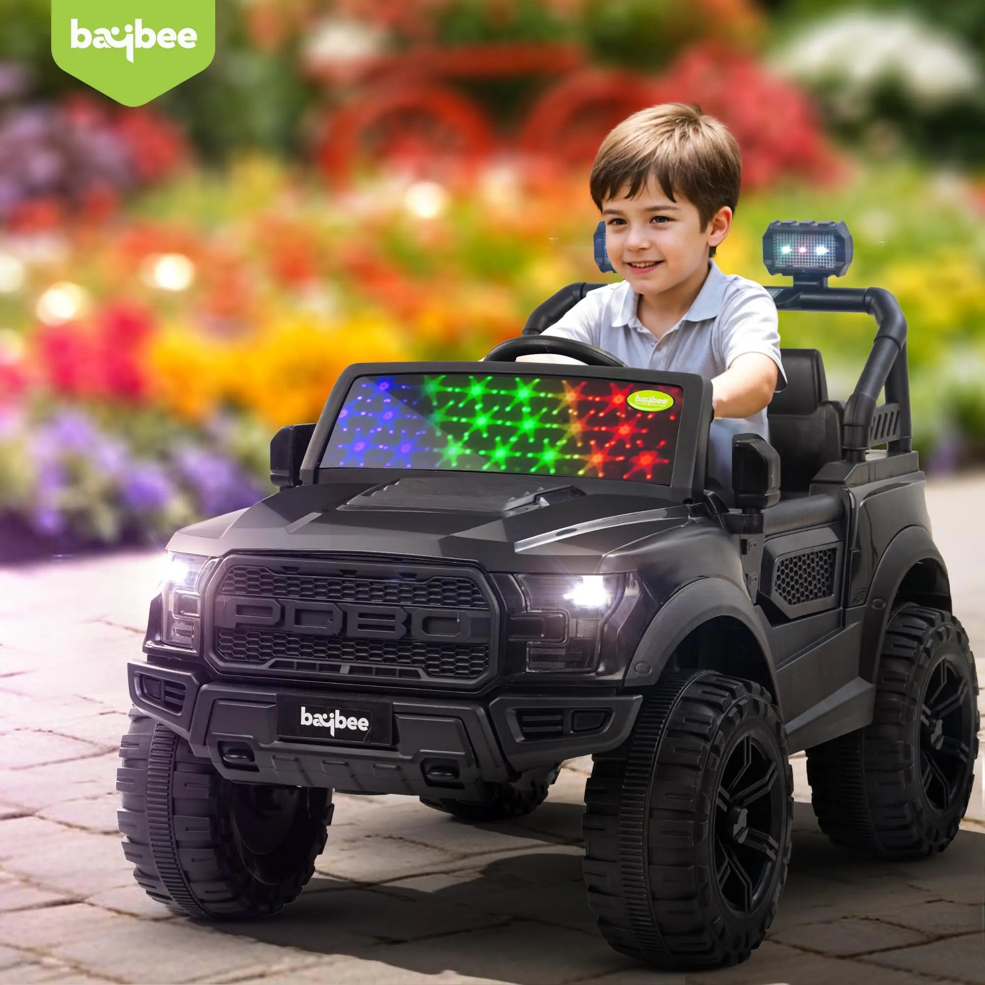 Baybee Bronco Battery Operated Jeep for Kids RGB Windshield Light & Music - Image 2
