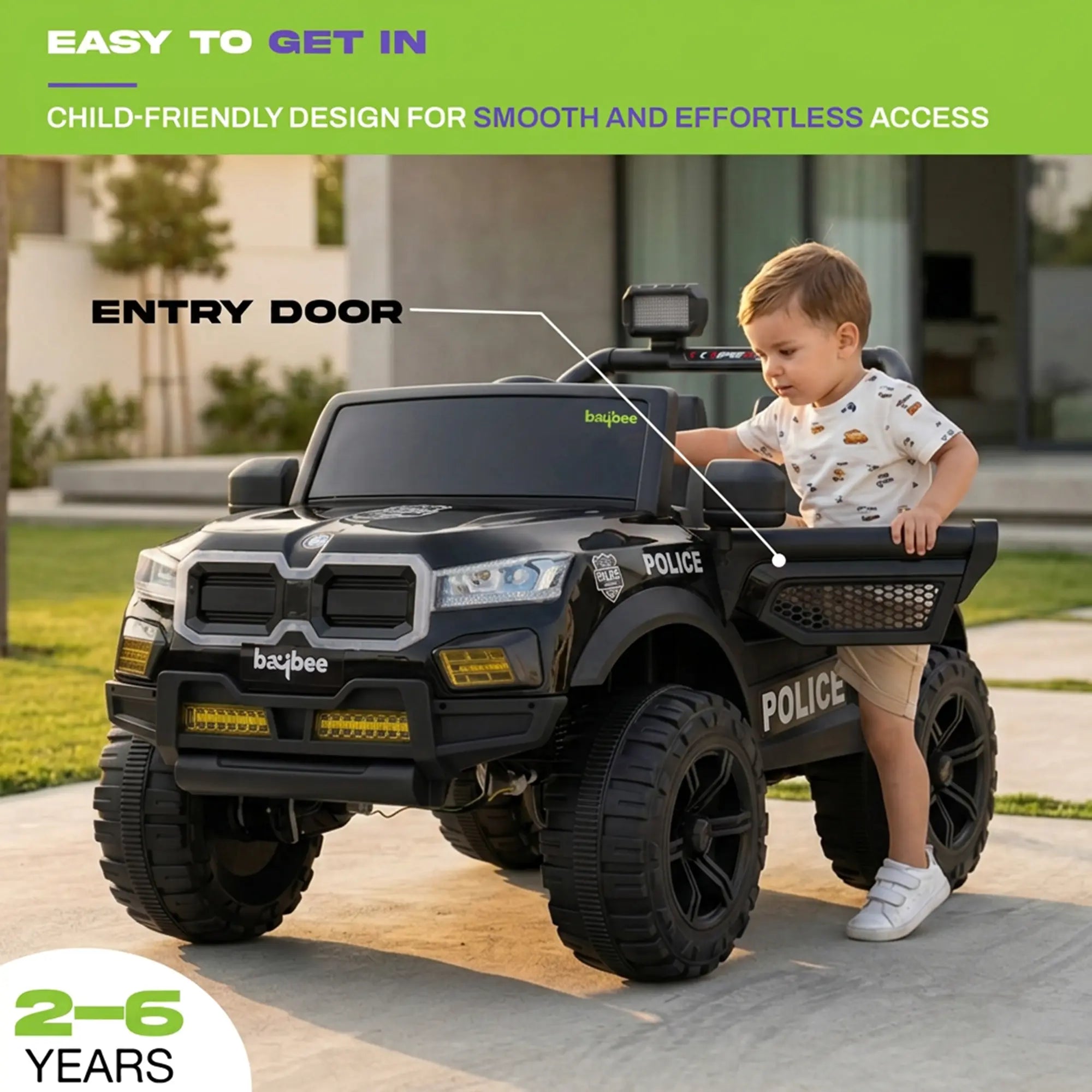 Baybee Bumpy 4×4 Battery Operated Jeep for Kids - Image 3