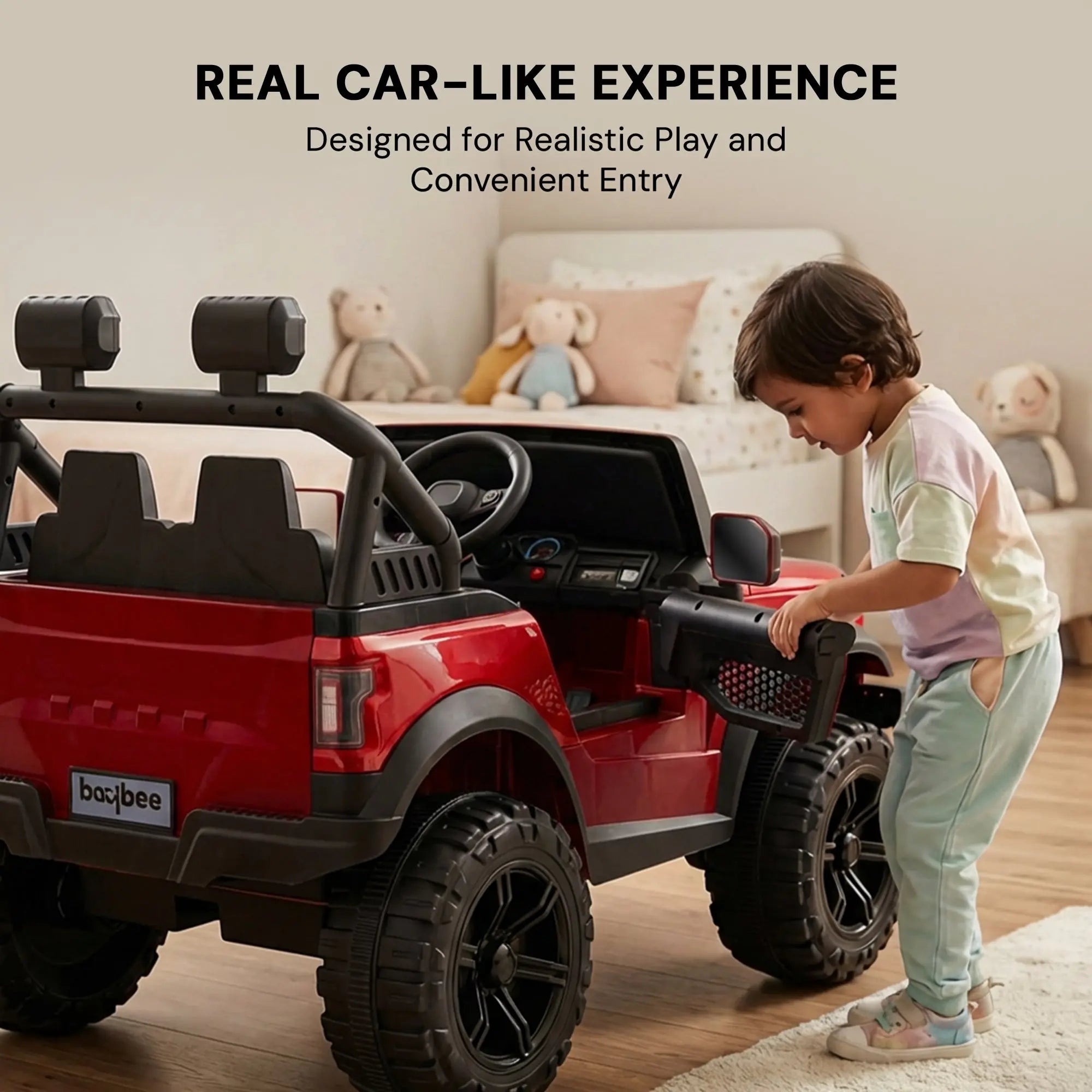 Baybee Rover Pro 4×4 Battery Operated Jeep for Kids, Ride on Toy Car (Painted) - Image 3