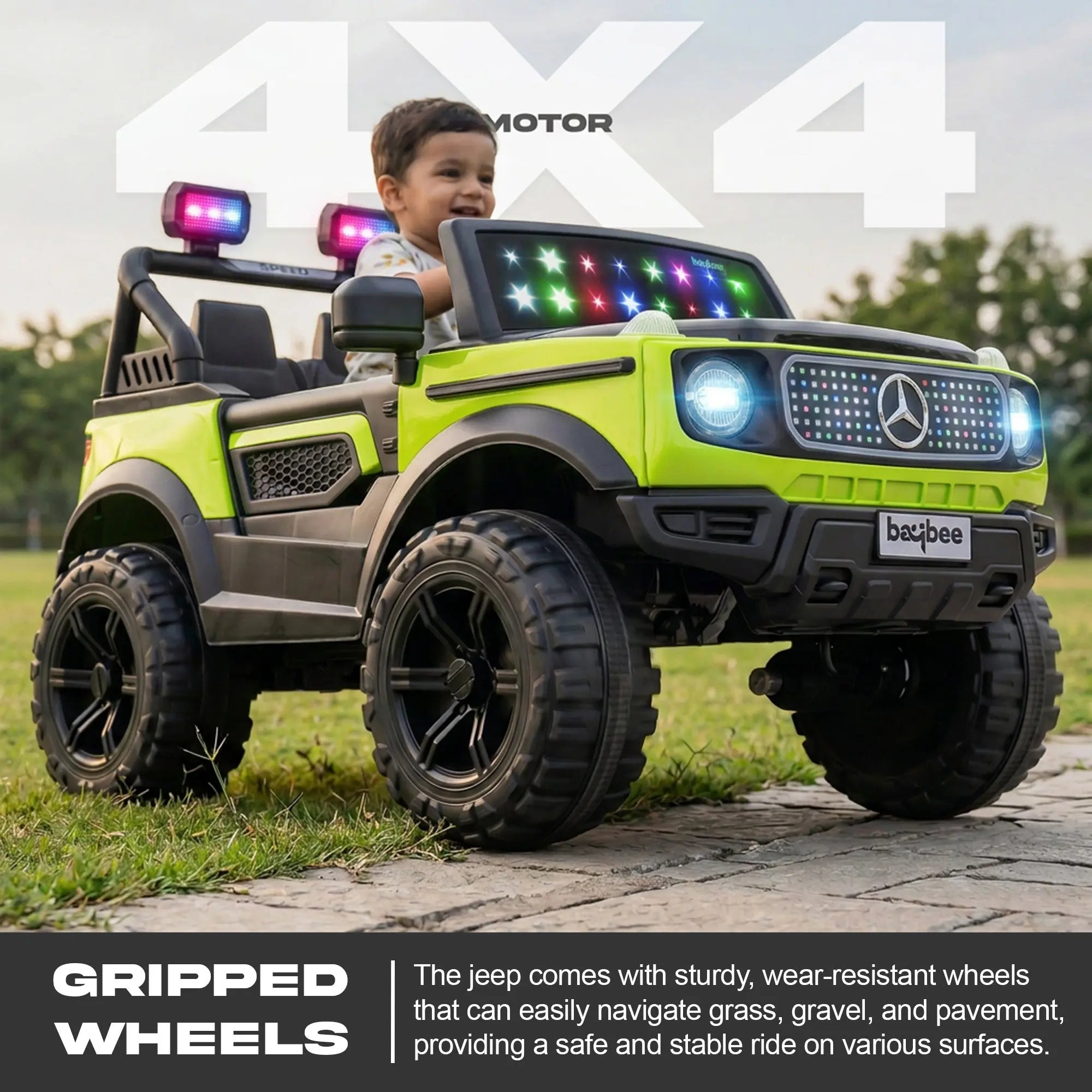Baybee Benzie 4×4 Battery Operated Jeep for Kids, Ride on Toy Kid Car - Image 4