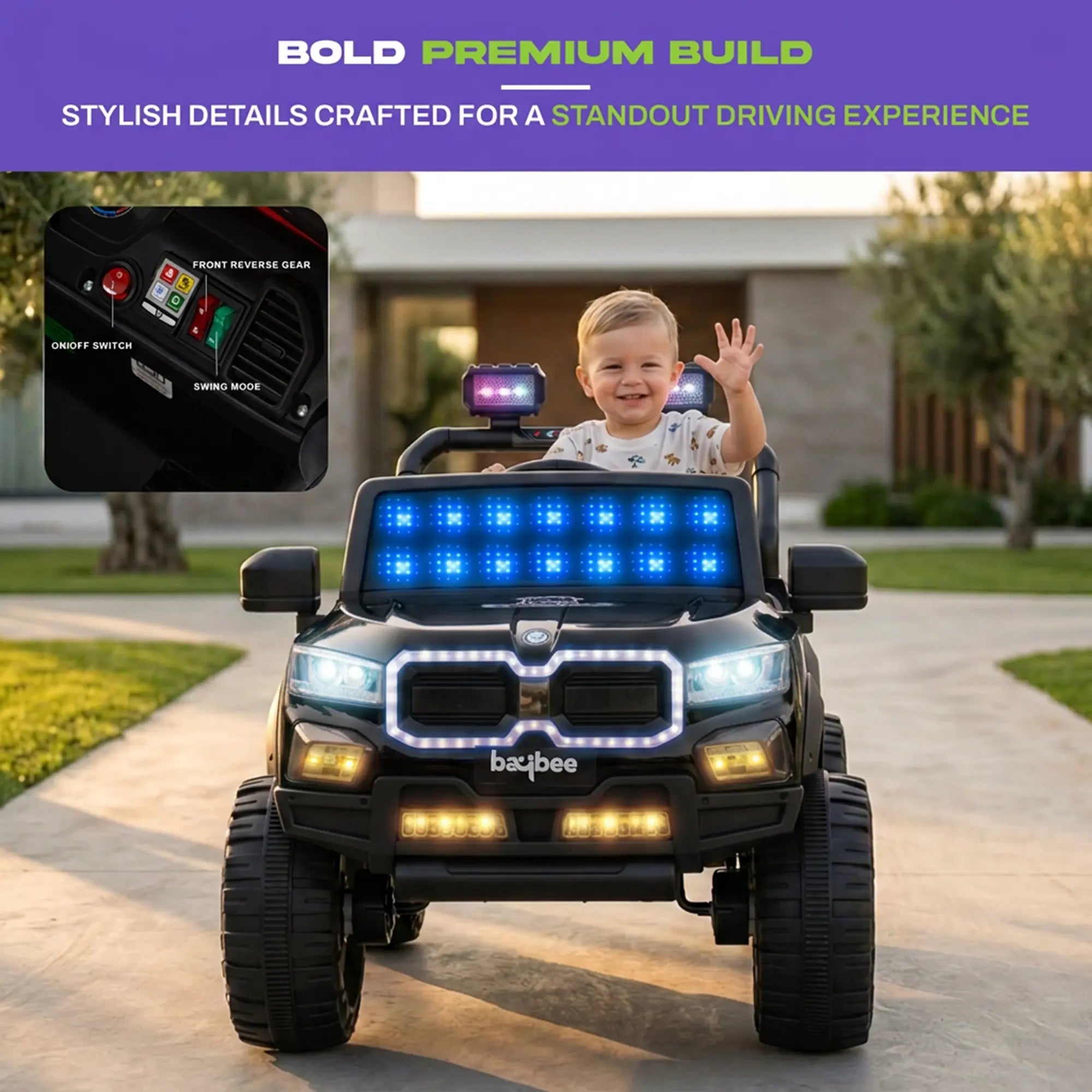 Baybee Bumpy 4×4 Battery Operated Jeep for Kids - Image 5