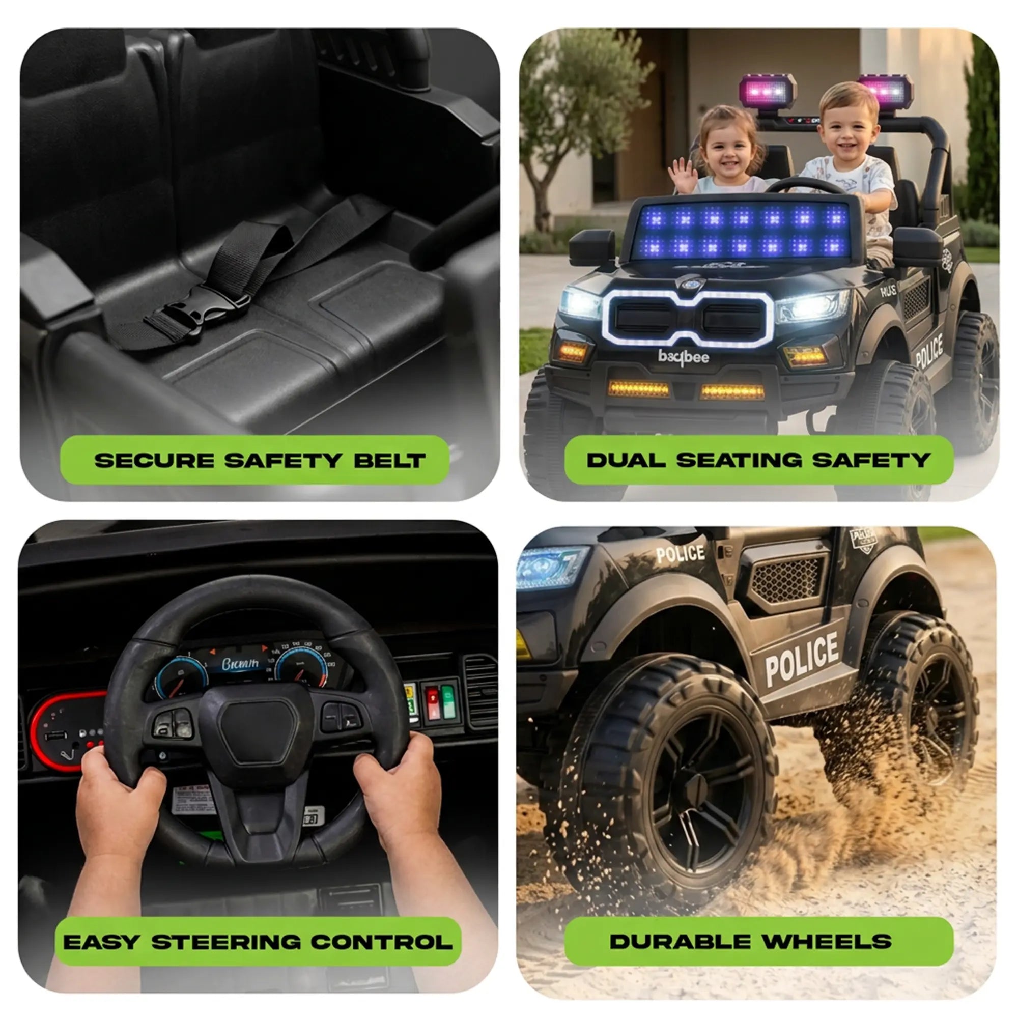 Baybee Bumpy 4×4 Battery Operated Jeep for Kids - Image 6