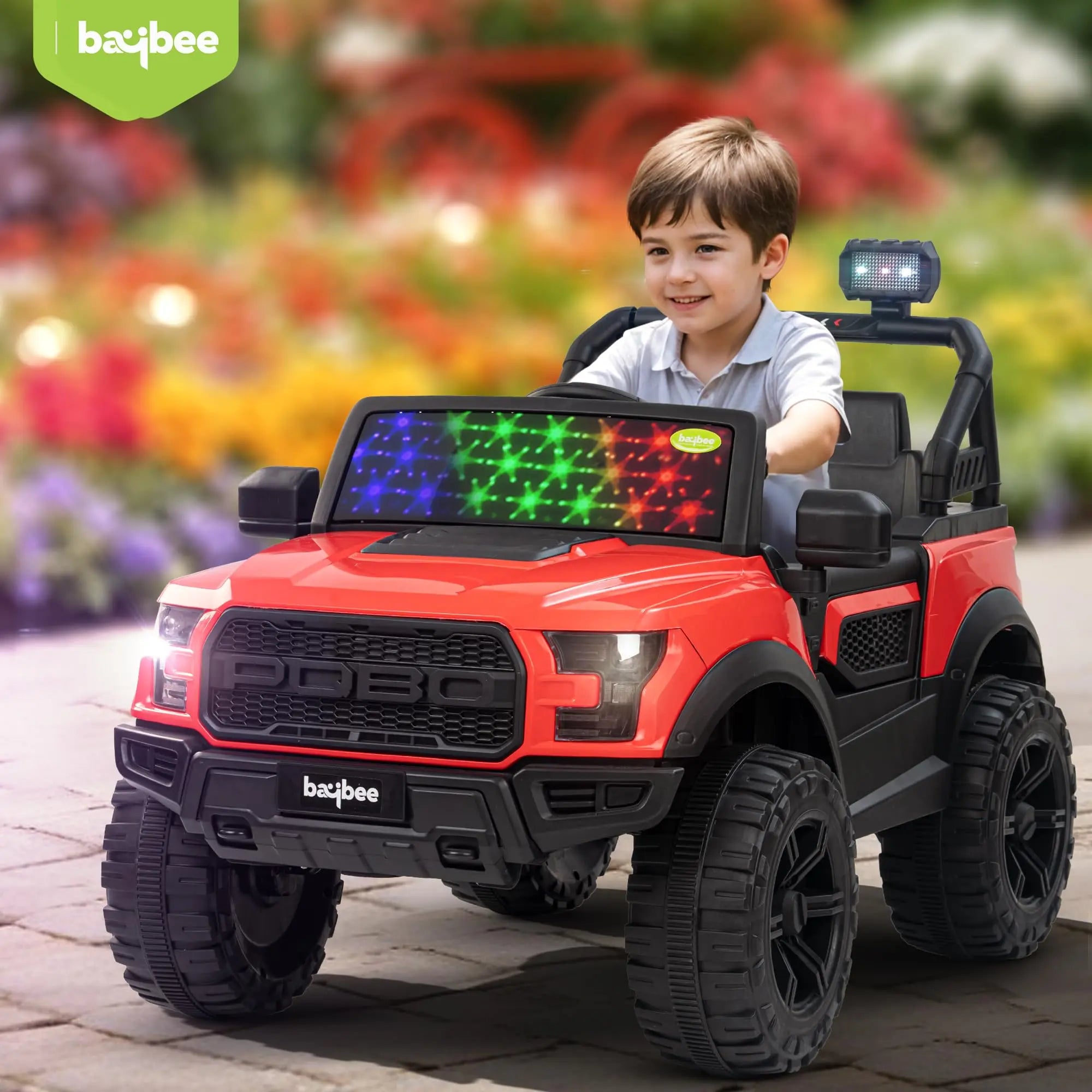Baybee Bronco Battery Operated Jeep for Kids RGB Windshield Light & Music - Image 10