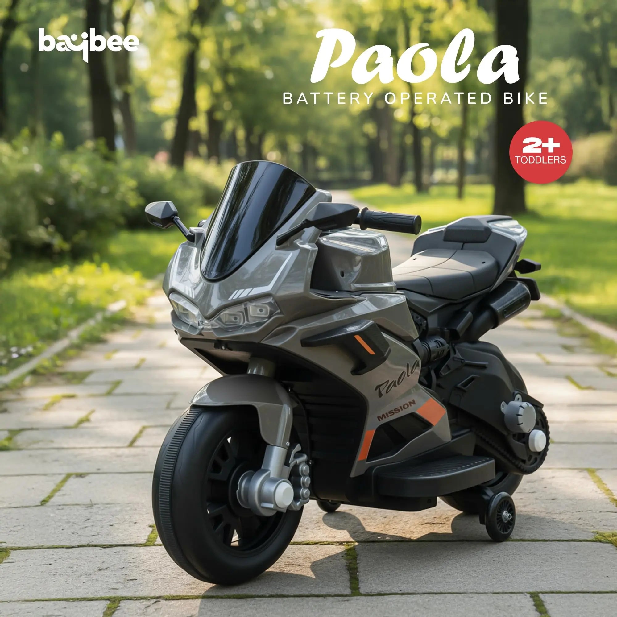 Baybee Paola Baby Battery Operated Bike for Kids with Hand Accelerator & Music - Image 10