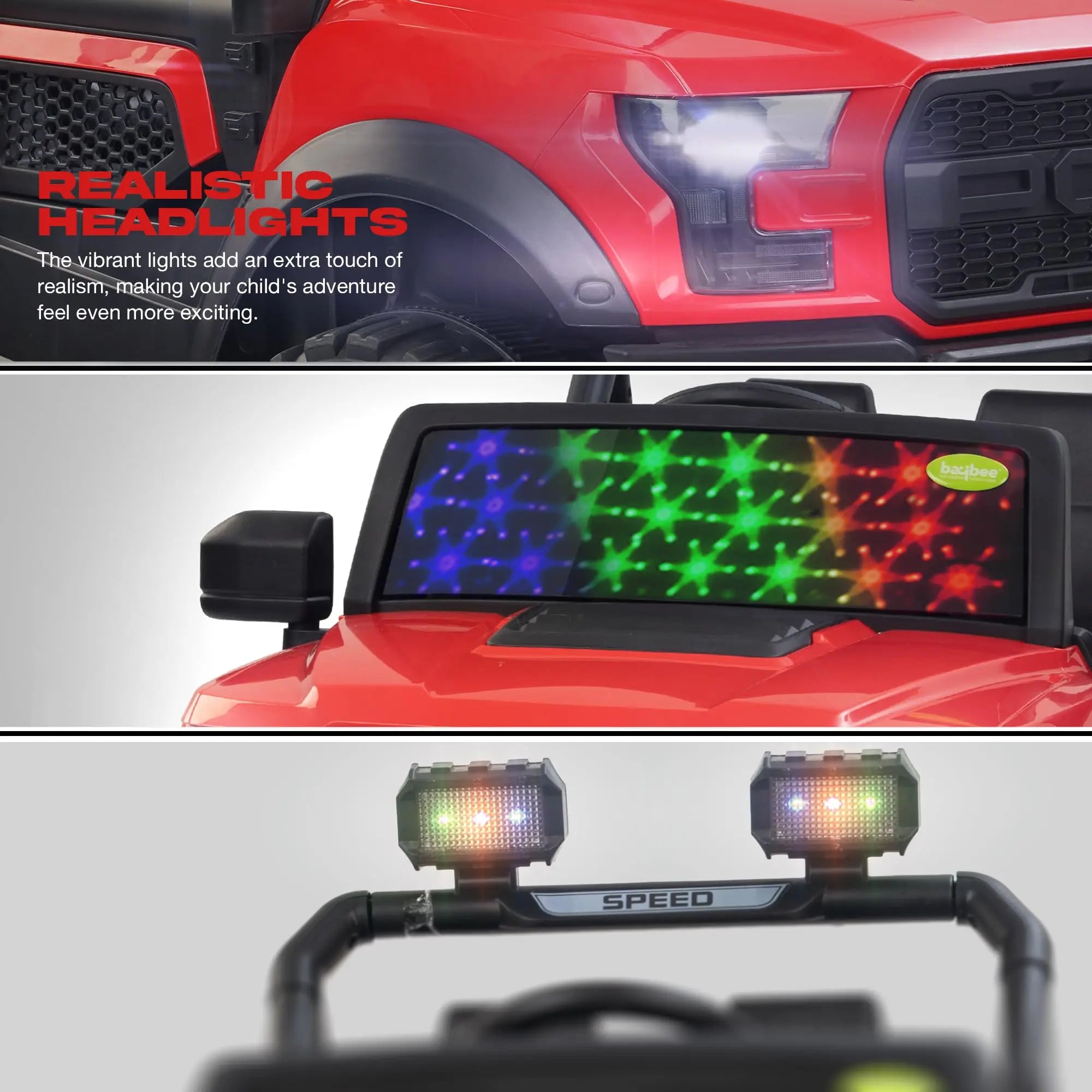 Baybee Bronco Battery Operated Jeep for Kids RGB Windshield Light & Music - Image 11