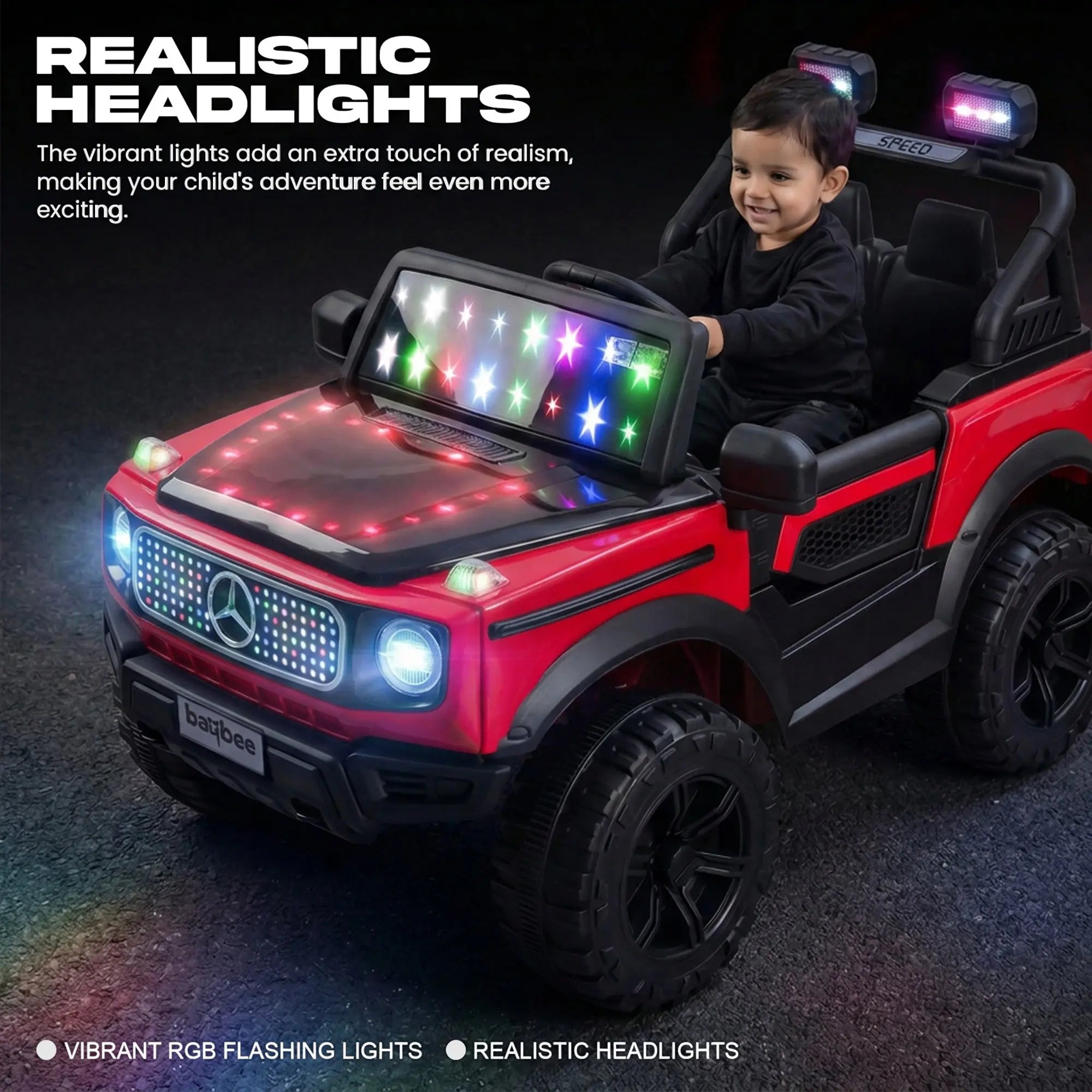 Baybee Benzie 4×4 Battery Operated Jeep for Kids, Ride on Toy Kid Car - Image 11
