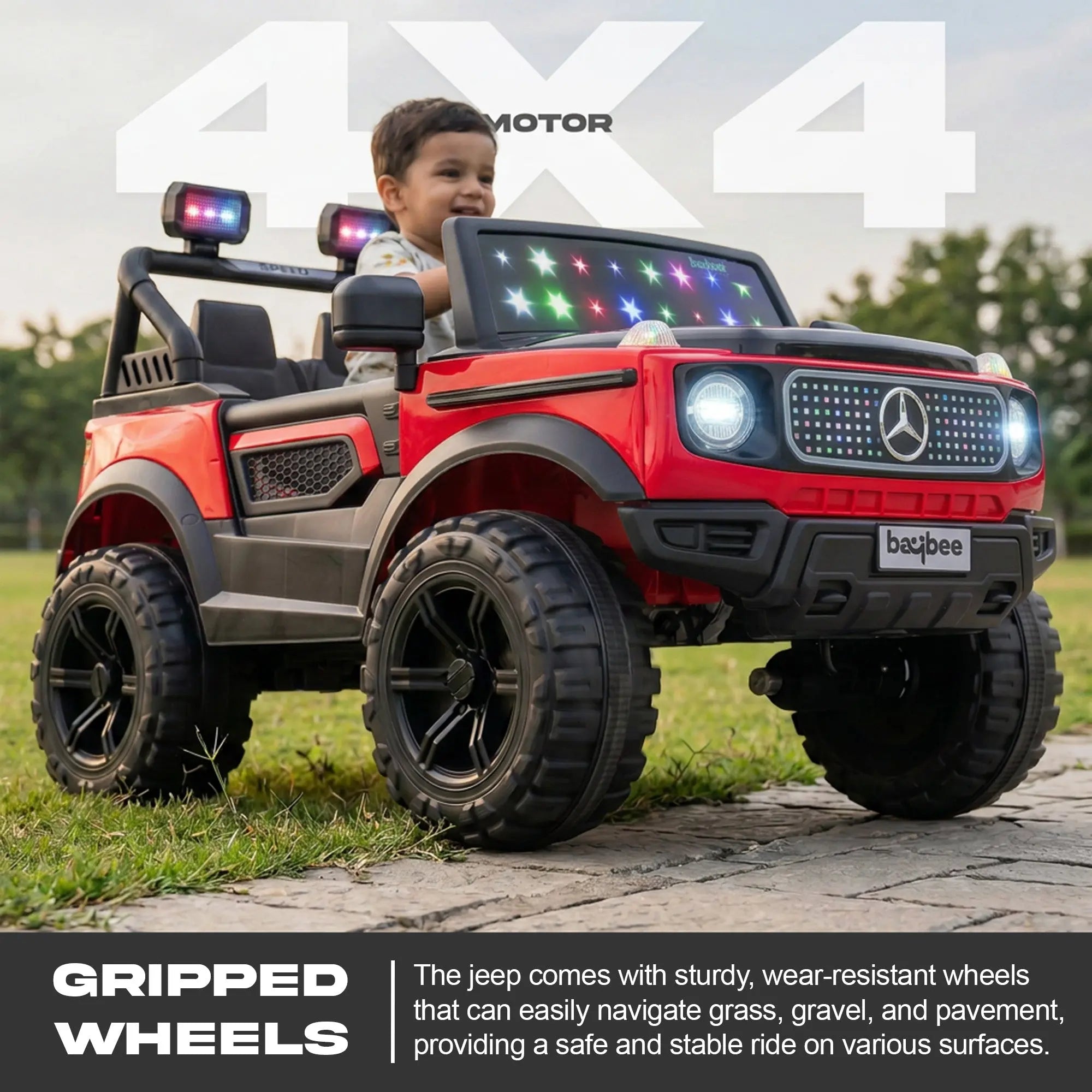 Baybee Benzie 4×4 Battery Operated Jeep for Kids, Ride on Toy Kid Car - Image 12