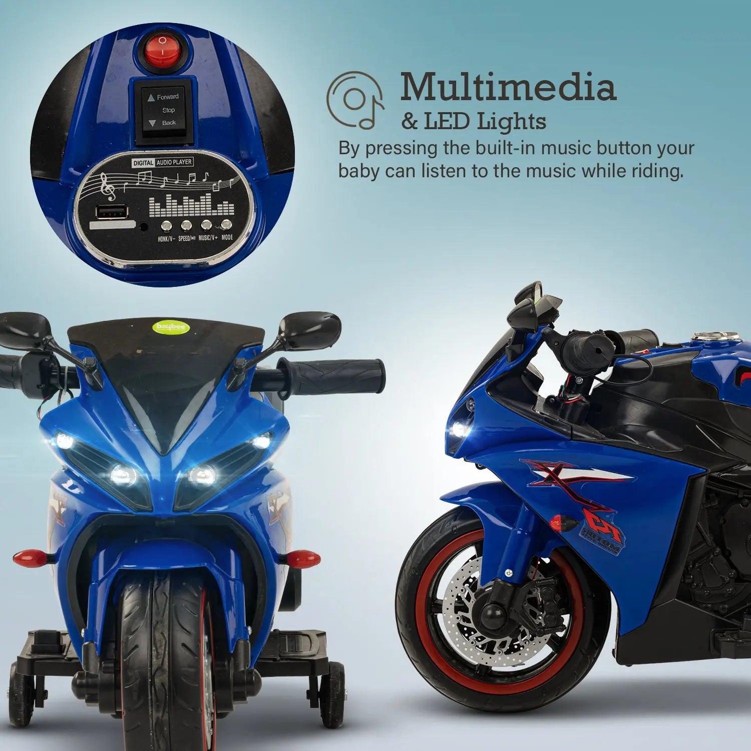 Baybee R7 Rechargeable Battery Operated Bike for Kids - Image 13