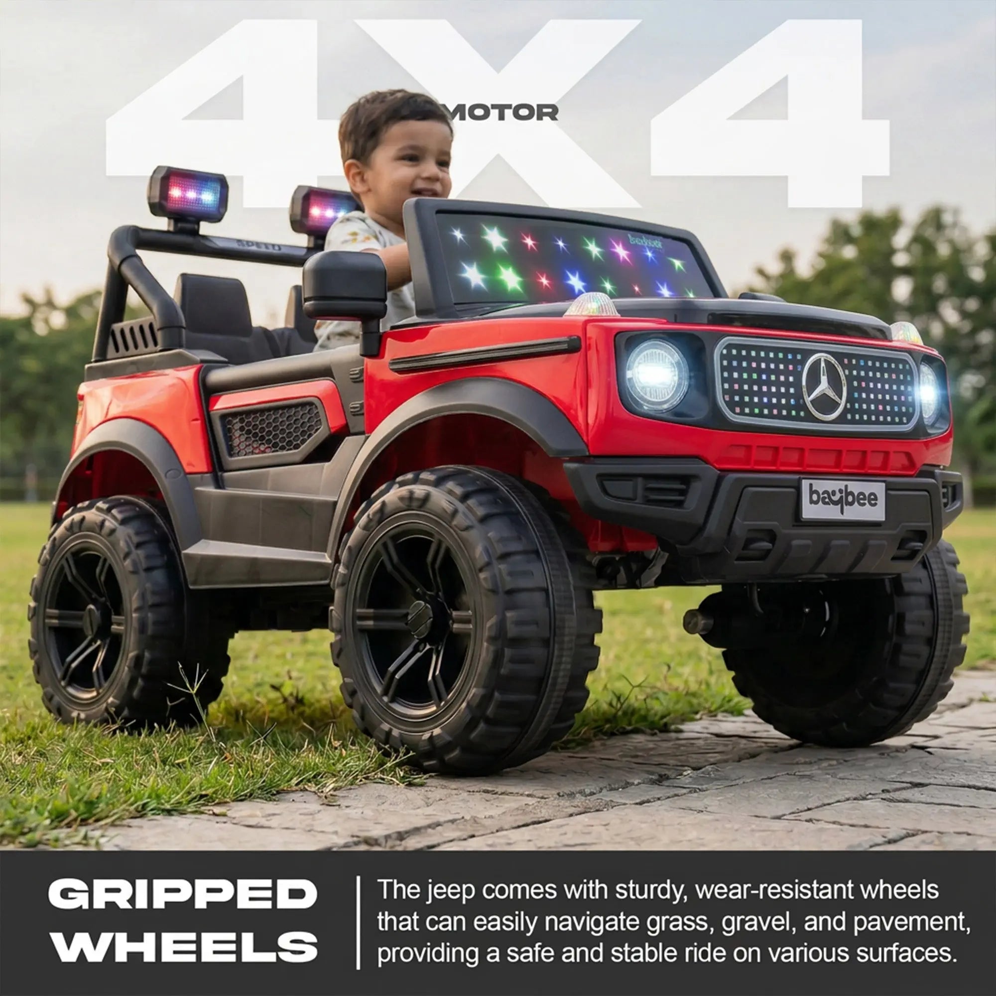 Baybee Benzie 4×4 Battery Operated Jeep for Kids, Ride on Toy Kid Car - Image 16