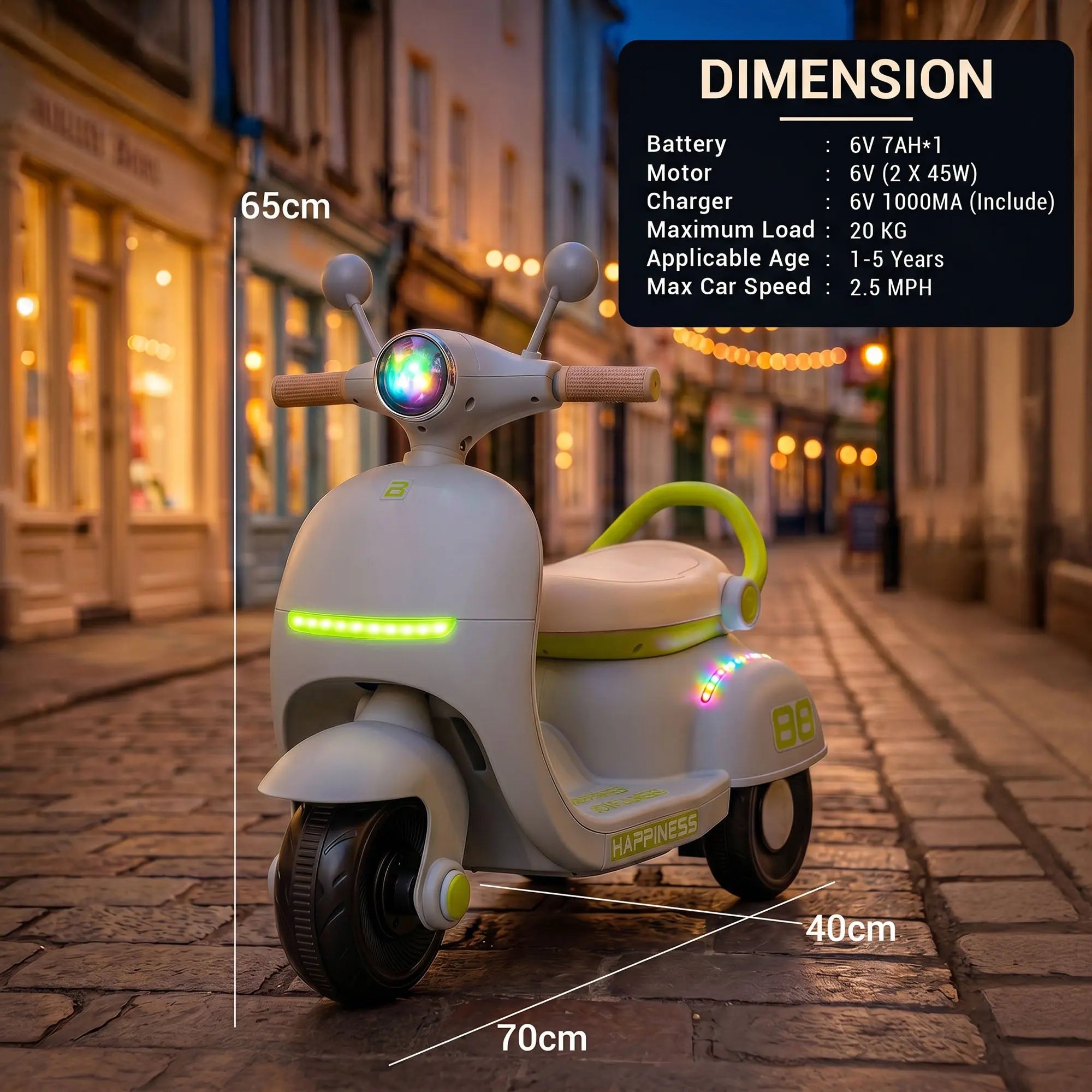 Baybee Elixo Baby Electric Scooter for Kids - Image 16