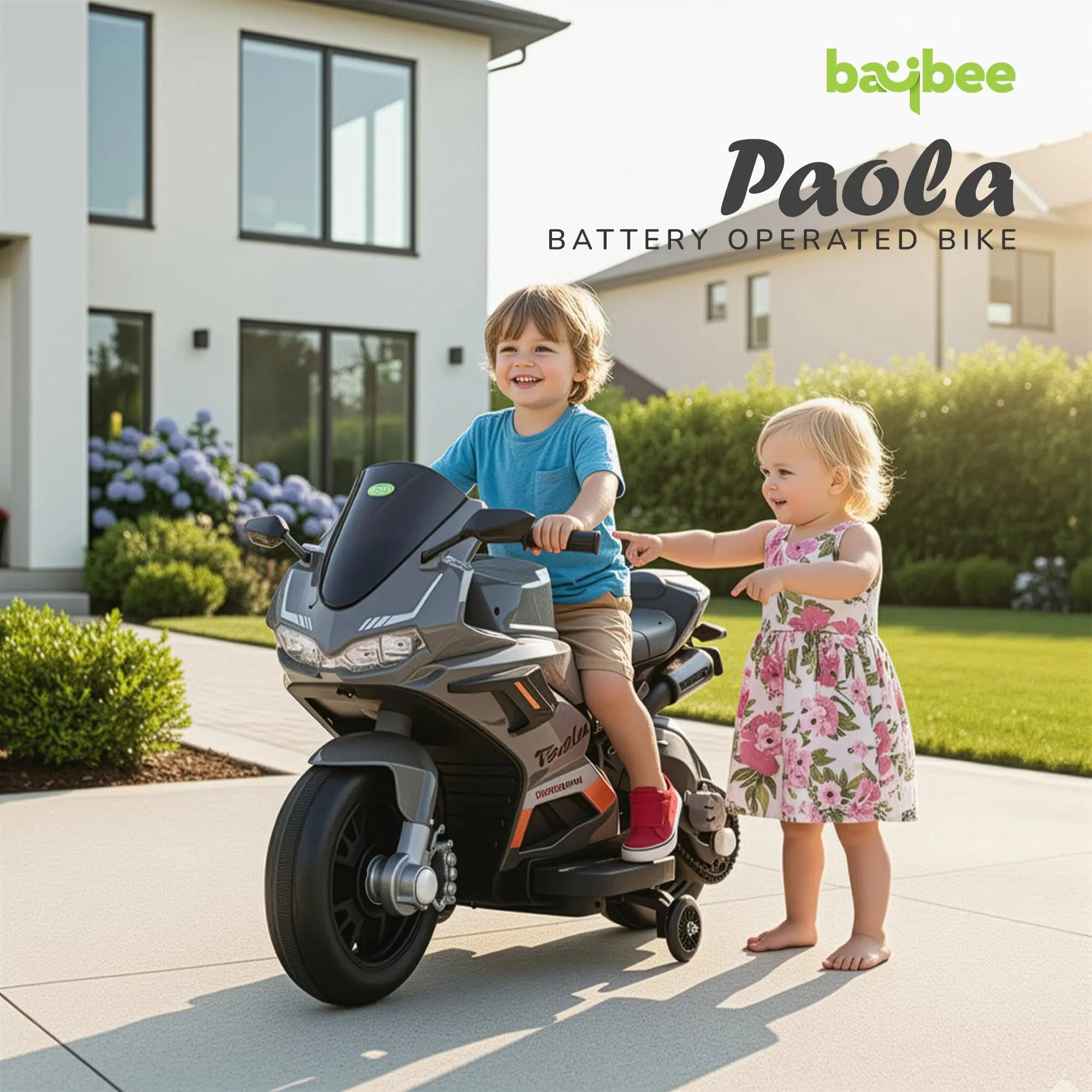 Baybee Paola Baby Battery Operated Bike for Kids with Hand Accelerator & Music - Image 16