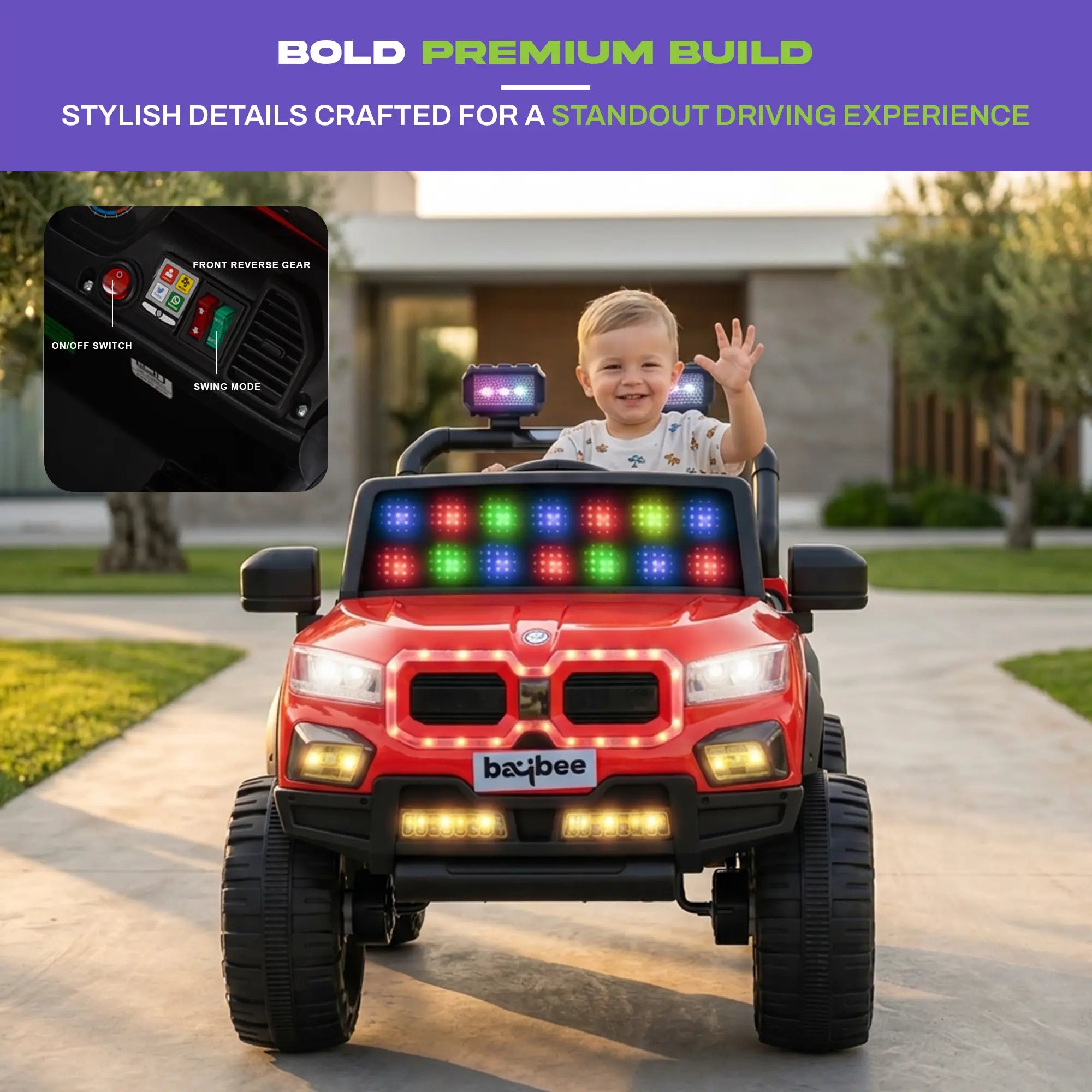 Baybee Bumpy 4×4 Battery Operated Jeep for Kids - Image 17