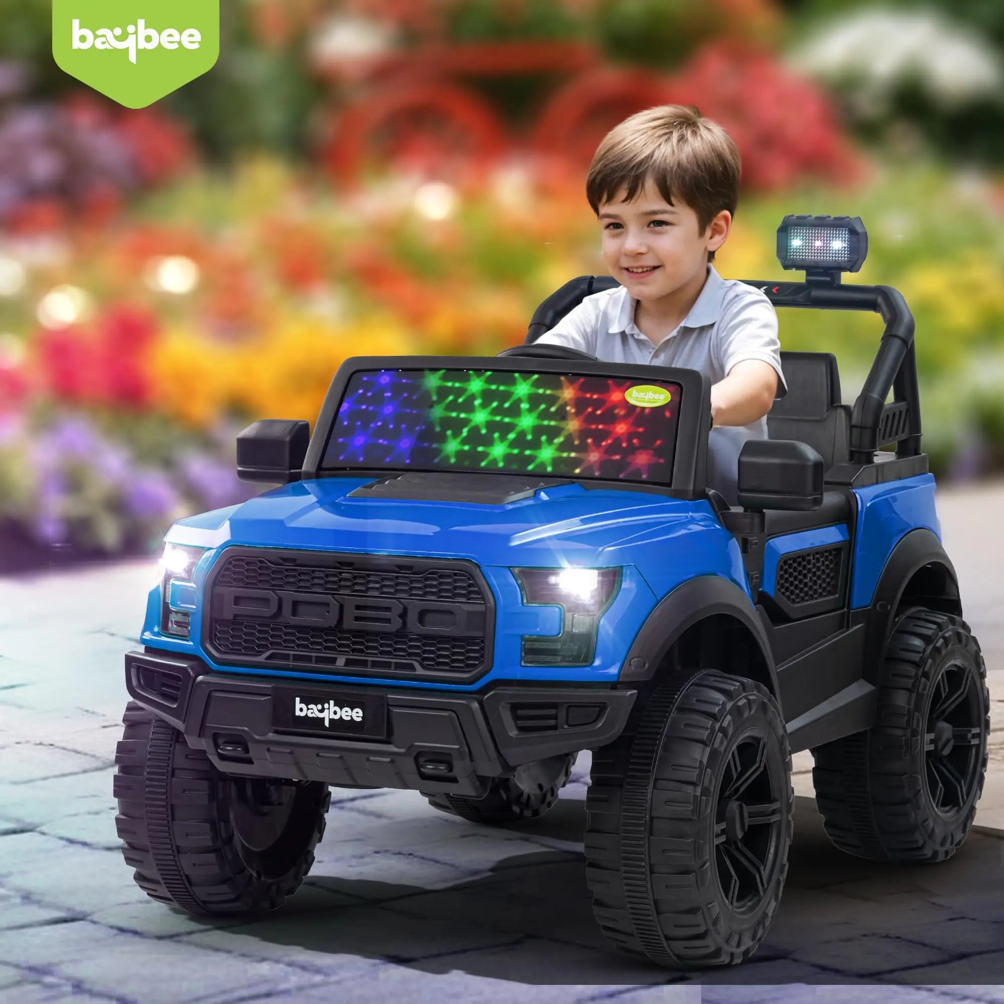 Baybee Bronco Battery Operated Jeep for Kids RGB Windshield Light & Music - Image 18