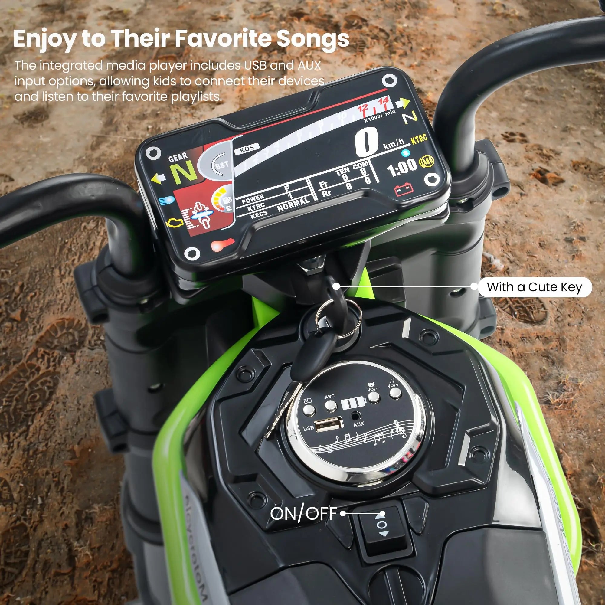 Baybee Motocross Electric Bike for Kids - Image 19