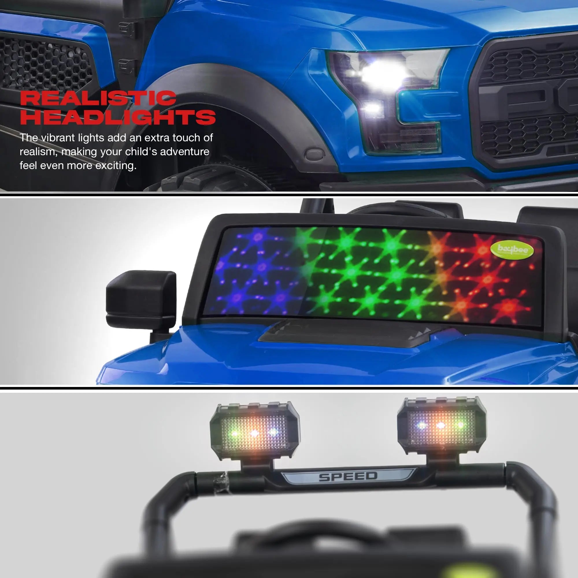 Baybee Bronco Battery Operated Jeep for Kids RGB Windshield Light & Music - Image 19