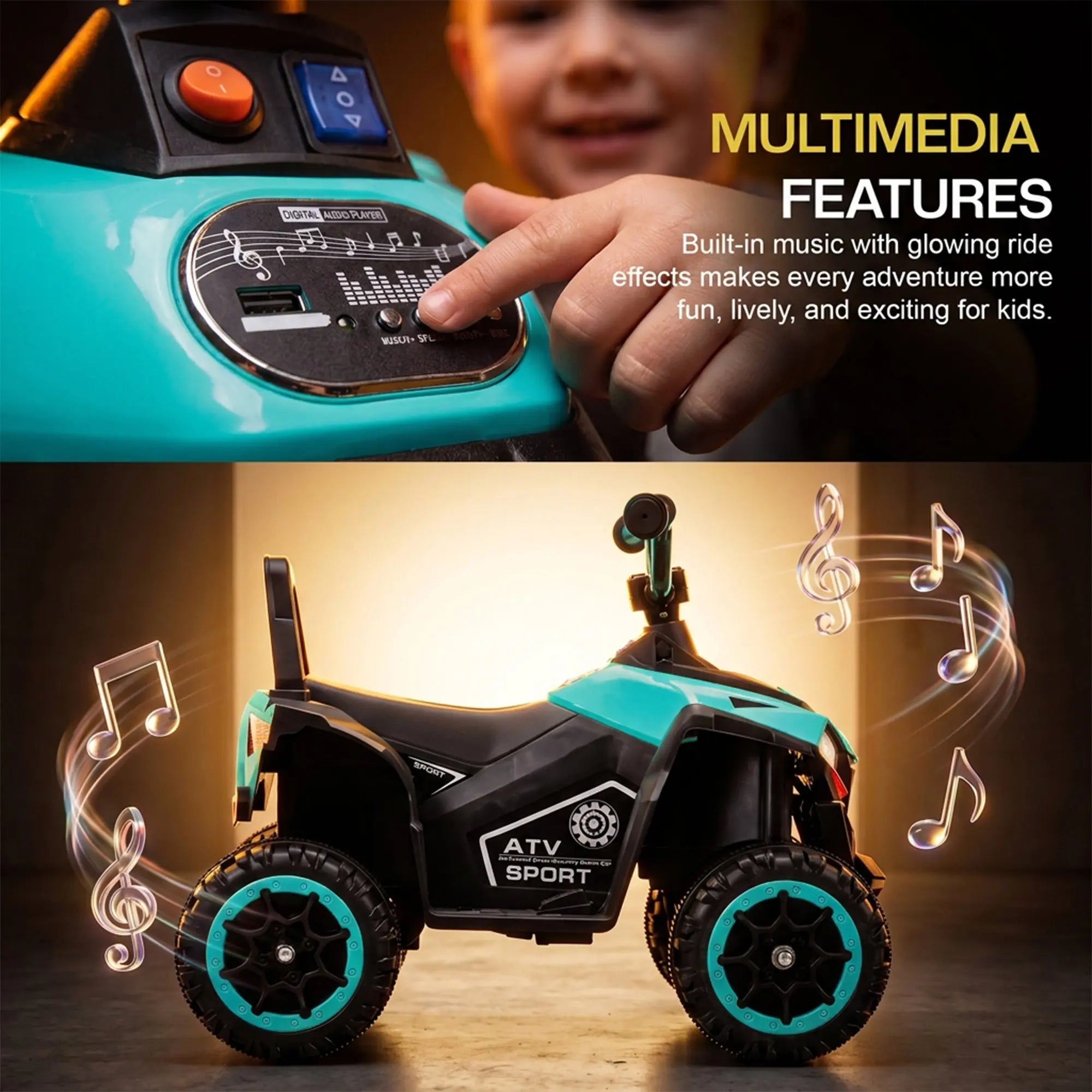 Baybee Monster ATV Rechargeable Battery Operated Electric Kids Bike - Image 20