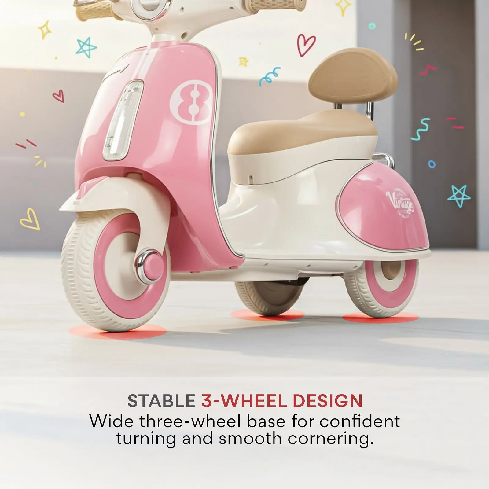 Baybee Vintage Battery Operated Bike for Kids - Image 21