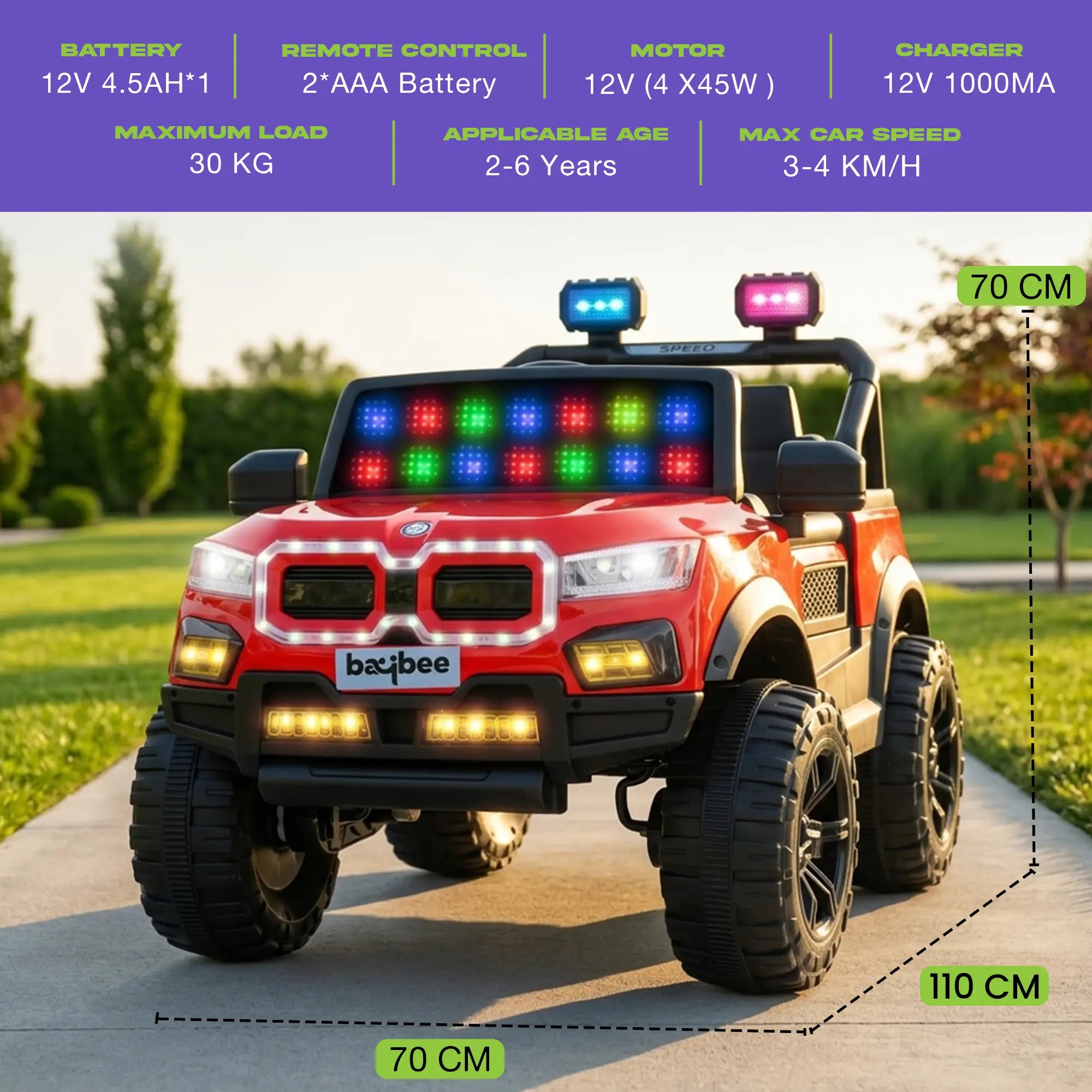 Baybee Bumpy 4×4 Battery Operated Jeep for Kids - Image 22