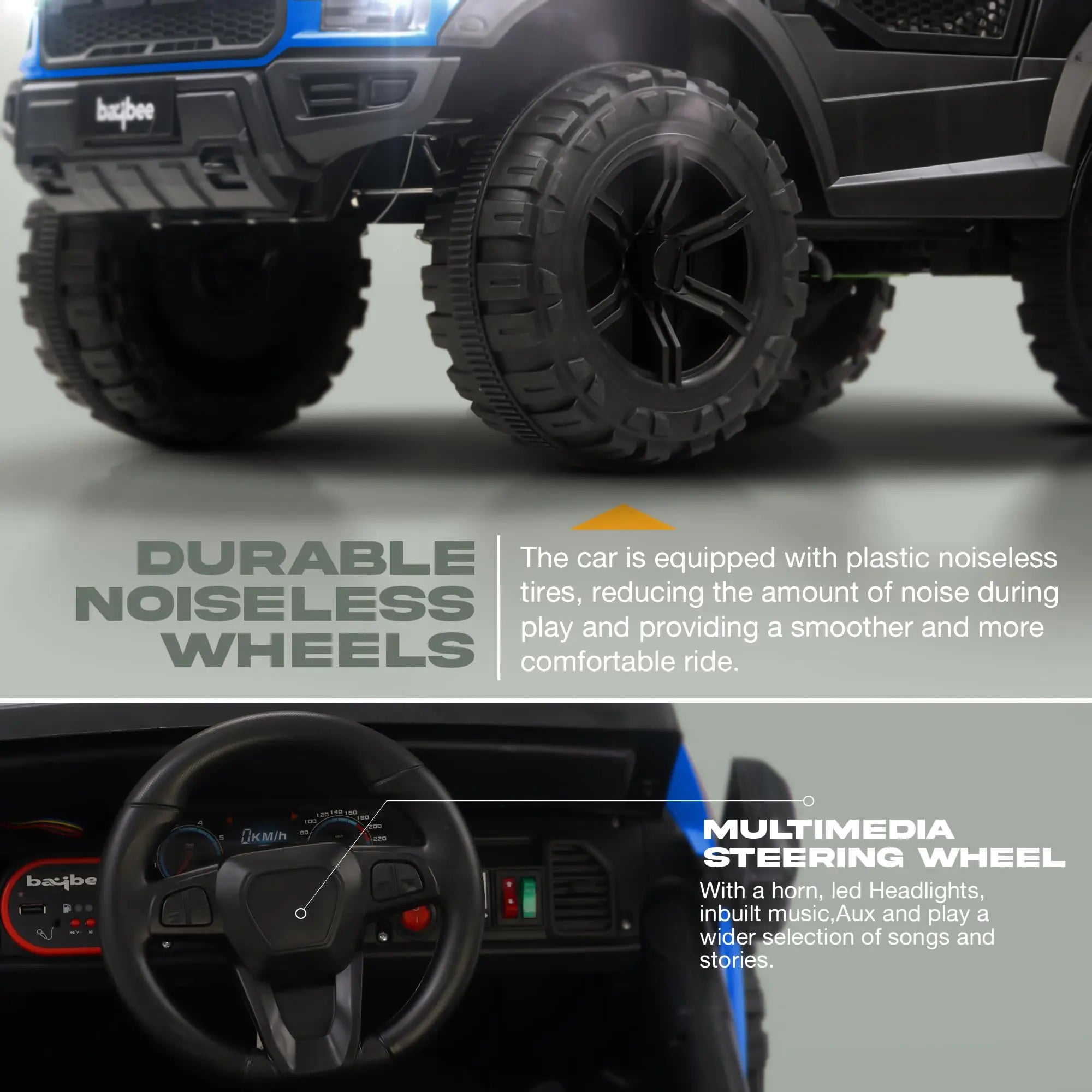 Baybee Bronco Battery Operated Jeep for Kids RGB Windshield Light & Music - Image 22