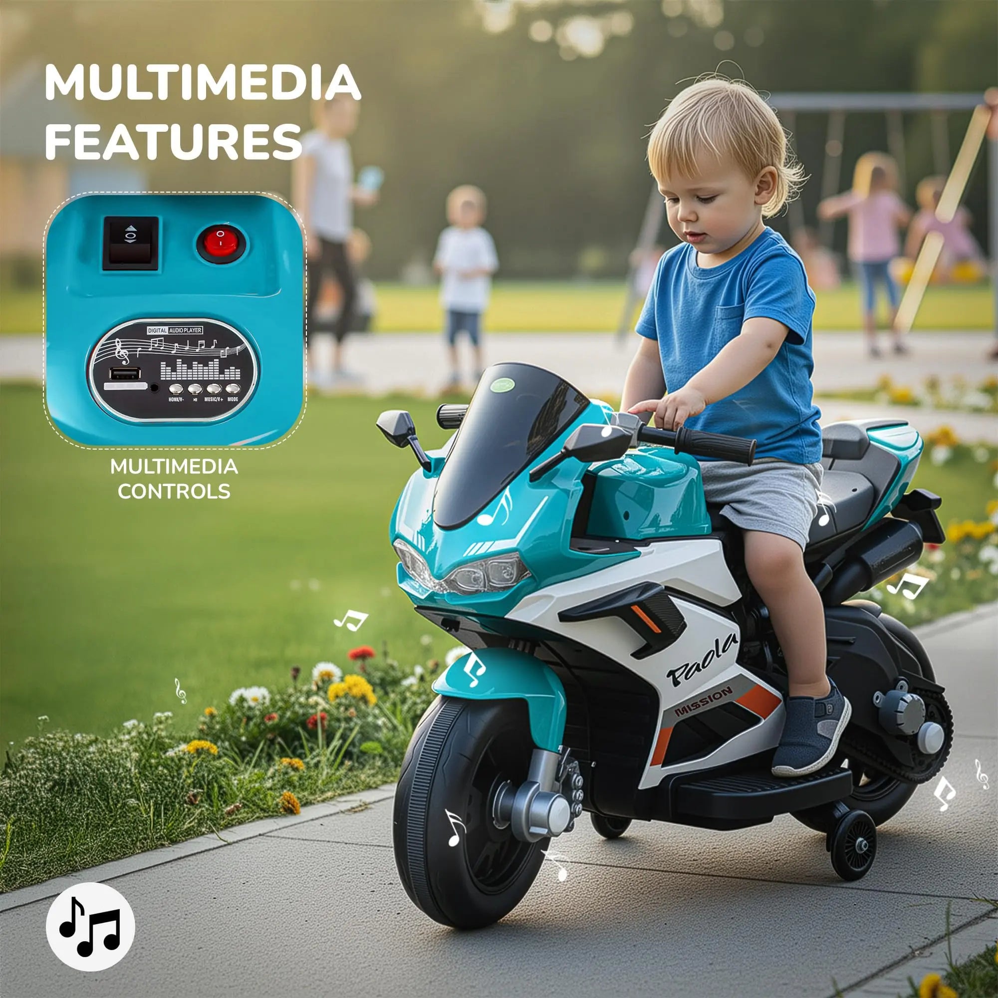 Baybee Paola Baby Battery Operated Bike for Kids with Hand Accelerator & Music - Image 22