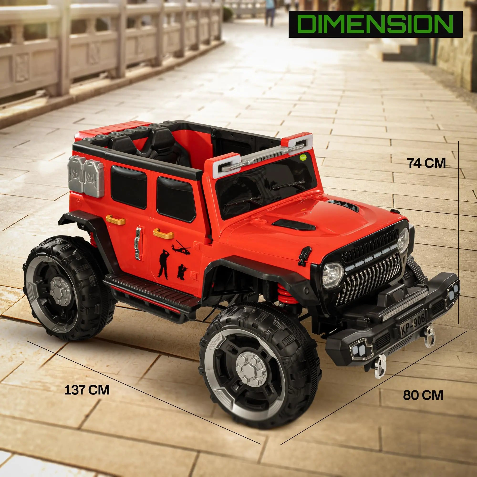 Baybee Hurricane Rechargeable Battery Operated Jeep for Kids - Image 23