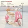Baybee Vintage Battery Operated Bike for Kids - Thumbnail Image 23