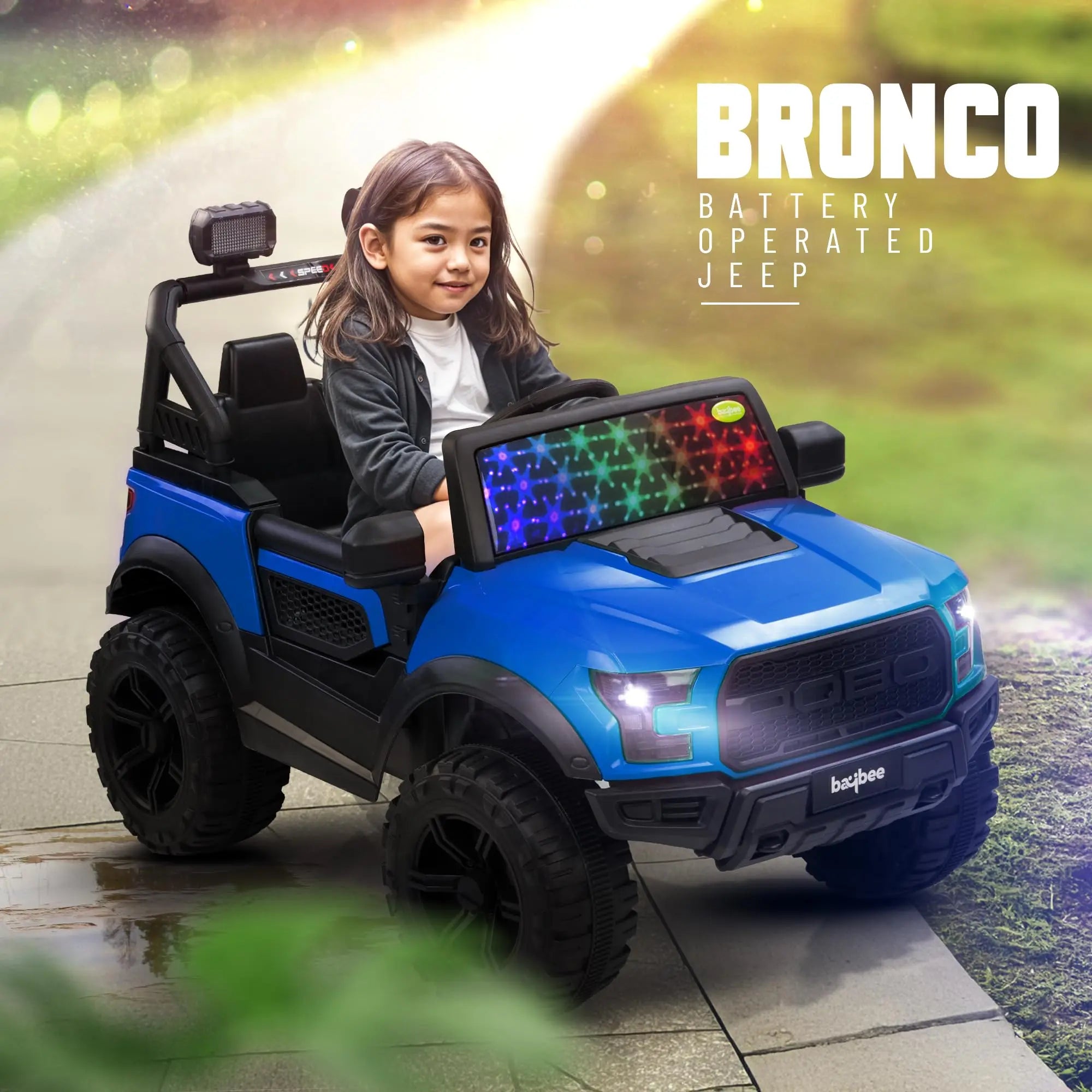 Baybee Bronco Battery Operated Jeep for Kids RGB Windshield Light & Music - Image 24