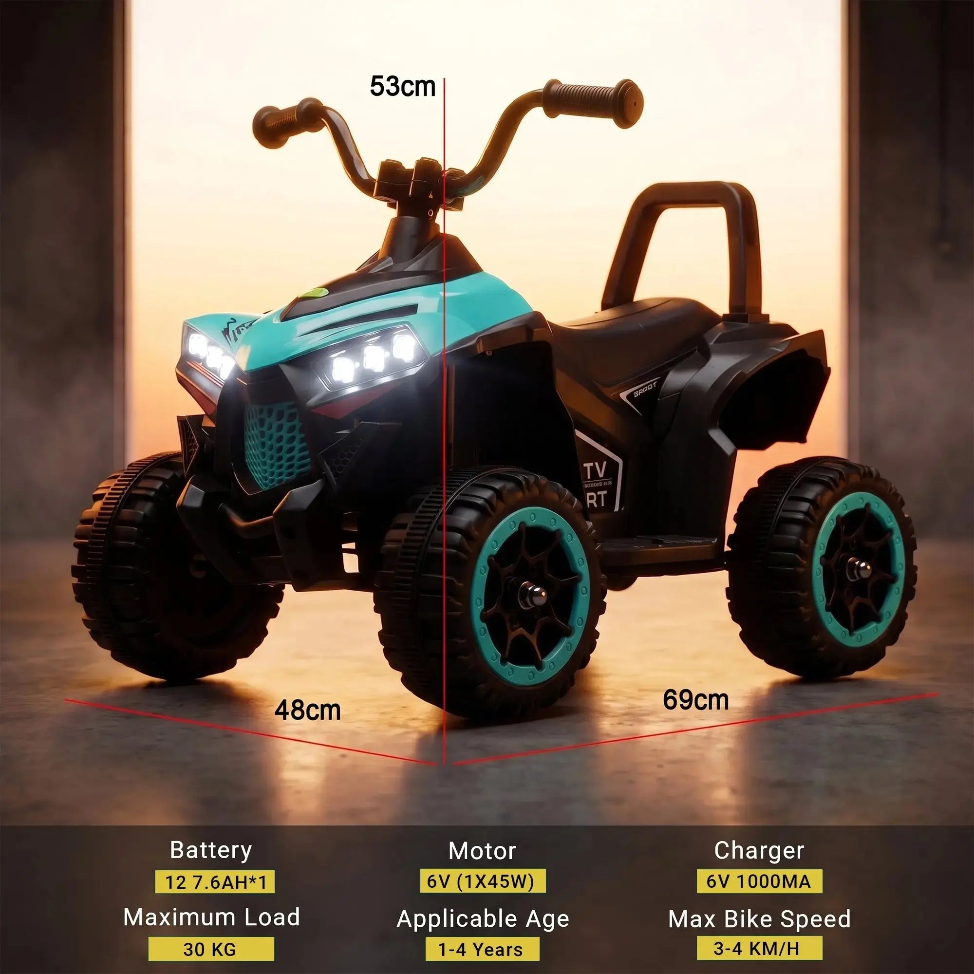 Baybee Monster ATV Rechargeable Battery Operated Electric Kids Bike - Image 24