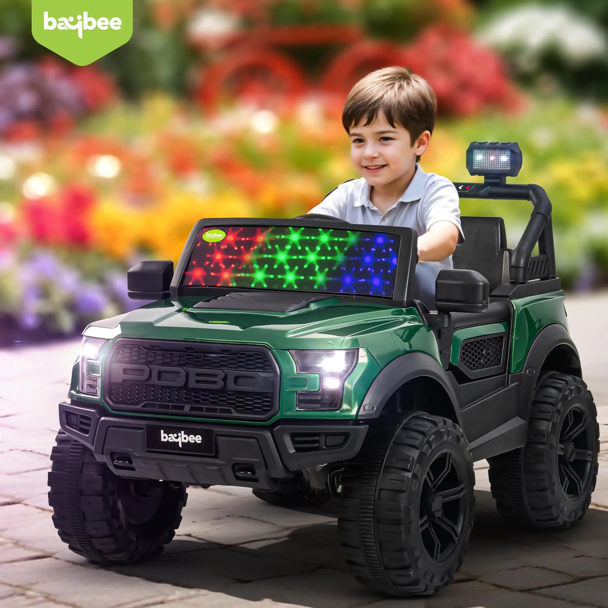 Baybee Bronco Battery Operated Jeep for Kids RGB Windshield Light & Music - Image 26
