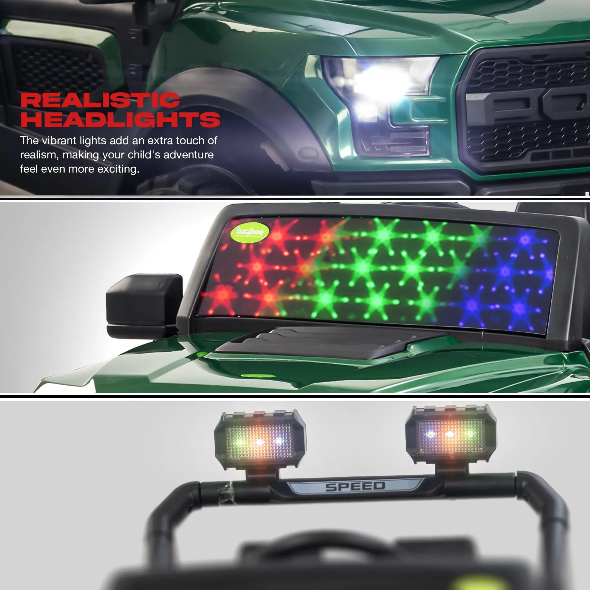 Baybee Bronco Battery Operated Jeep for Kids RGB Windshield Light & Music - Image 27