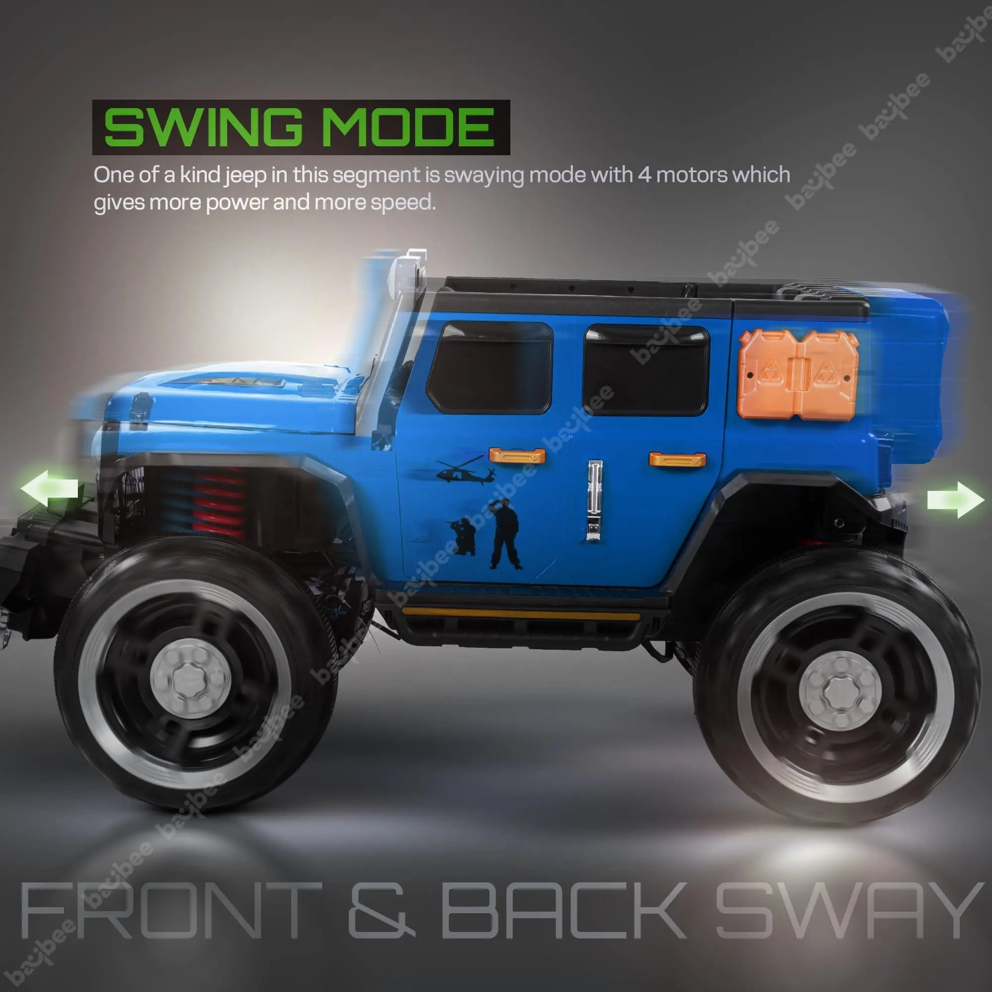 Baybee Hurricane Rechargeable Battery Operated Jeep for Kids - Image 29